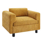 Fauteuil d'appoint en velours tissé de 45,5 W avec coussin haute densité