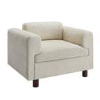 Fauteuil d'appoint en velours tissé de 45,5 W avec coussin haute densité
