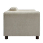 Fauteuil d'appoint en velours tissé de 45,5 W avec coussin haute densité