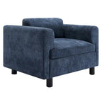 Fauteuil d'appoint en velours tissé de 45,5 W avec coussin haute densité