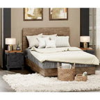 Table de chevet relevable WAMPAT, table de nuit avec serrure rustique