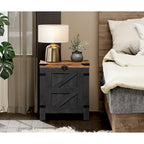Table de chevet relevable WAMPAT, table de nuit avec serrure rustique