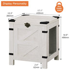 Table de chevet relevable WAMPAT, table de nuit avec serrure rustique