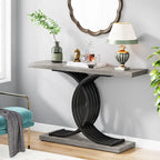 40 Table Console Moderne, Table d'Entrée en Faux Marbre pour Foyer