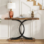 40 Table Console Moderne, Table d'Entrée en Faux Marbre pour Foyer