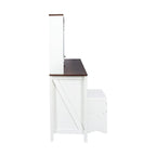 Coiffeuse de 105,99 cm de large avec 4 tiroirs et 1 placard