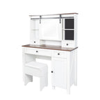 Coiffeuse de 105,99 cm de large avec 4 tiroirs et 1 placard