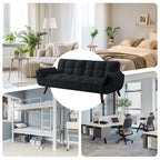 Canapé-Lit Futon 75.39 POUCES, Canapé-Lit Convertible Rembourré avec Dossier Inclinable Tufté et Divisé