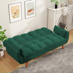Canapé-Lit Futon 75.39 POUCES, Canapé-Lit Convertible Rembourré avec Dossier Inclinable Tufté et Divisé