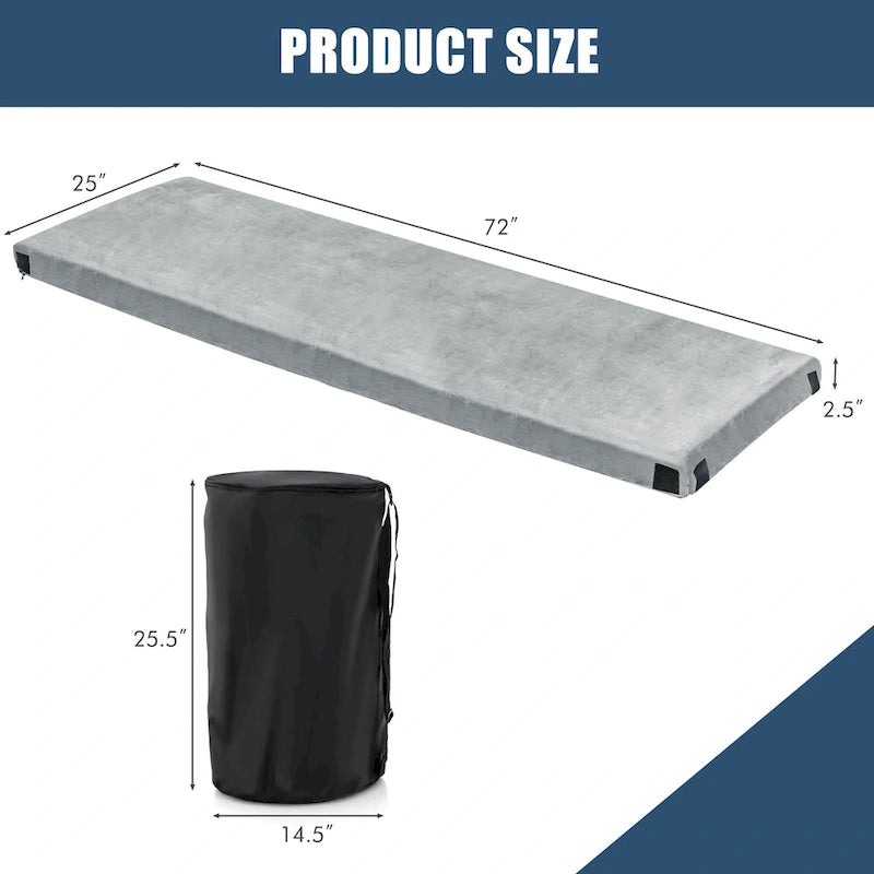 Gymax 72 Matelas de voyage léger enroulable en mousse à mémoire de forme portable