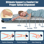 Gymax 72 Matelas de voyage léger enroulable en mousse à mémoire de forme portable
