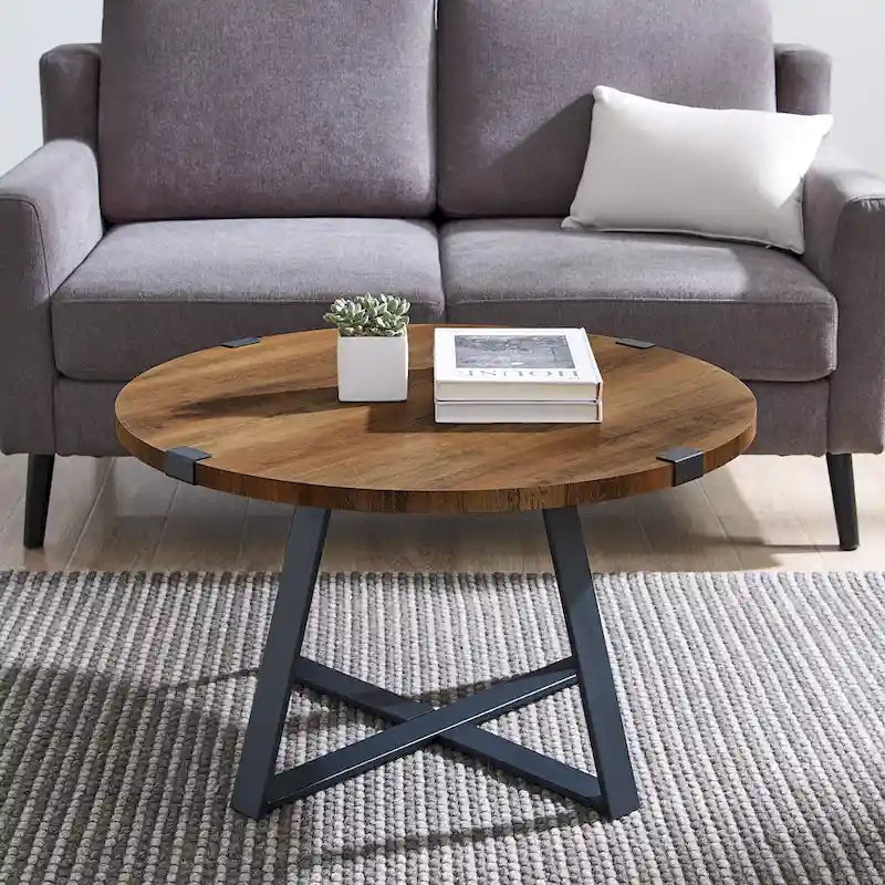 Table basse ronde en métal Barnett de Middlebrook Designs