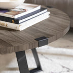 Table basse ronde en métal Barnett de Middlebrook Designs