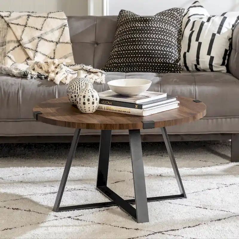Table basse ronde en métal Barnett de Middlebrook Designs