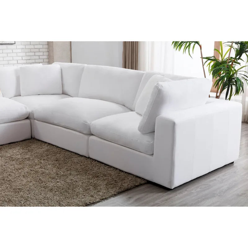 Canapé sectionnel modulaire contemporain Rivas de Roundhill Furniture (6 pièces)