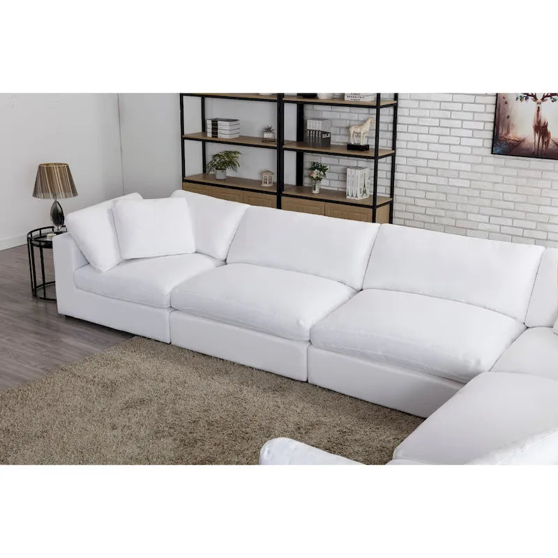 Canapé sectionnel modulaire contemporain Rivas de Roundhill Furniture (6 pièces)