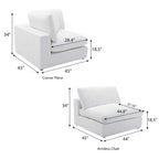 Canapé sectionnel modulaire contemporain Rivas de Roundhill Furniture (6 pièces)