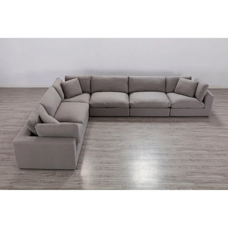 Canapé sectionnel modulaire contemporain Rivas de Roundhill Furniture (6 pièces)