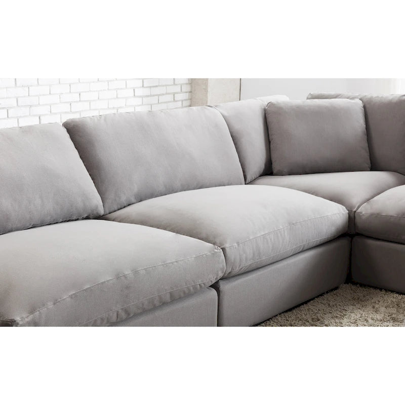 Canapé sectionnel modulaire contemporain Rivas de Roundhill Furniture (6 pièces)