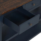 Table console en pin massif de 48 pouces avec 3 tiroirs de rangement et 2 étagères. Table d'appoint moderne pour entrée de canapé. Facile à assembler.