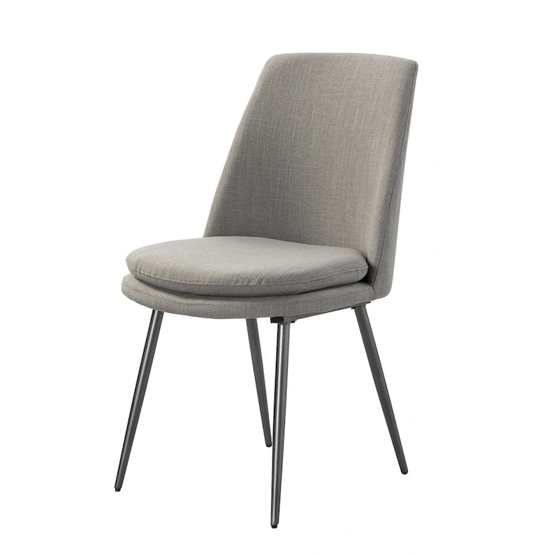 Lot de 2 chaises de salle à manger Homer modernes et contemporaines avec pieds en métal