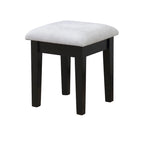 Coiffeuse contemporaine en bois massif Quol avec tiroir, miroir et tabouret