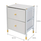 Table de chevet de luxe à 2 tiroirs Simplify