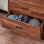 Commode 5 tiroirs CUSchoice coloris noyer