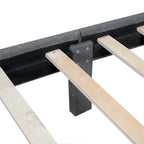 Lit plateforme tapissé de taille Queen avec tiroir