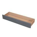 Lit plateforme tapissé de taille Queen avec tiroir