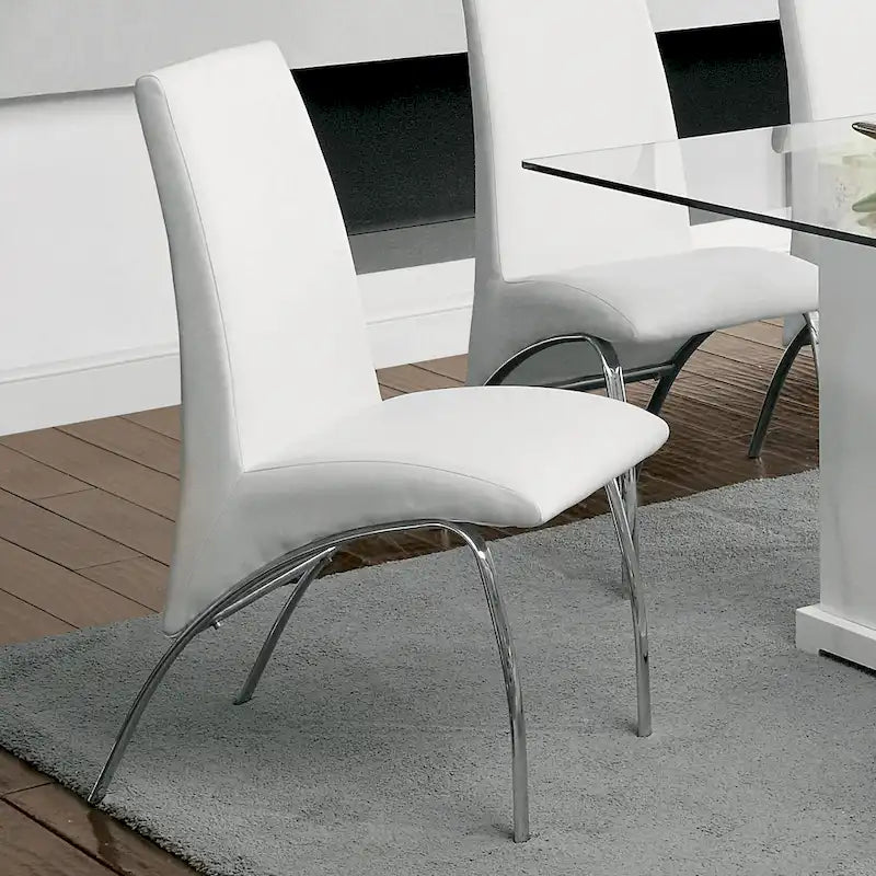 Table de salle à manger Benton contemporaine à plateau en verre avec 6 chaises