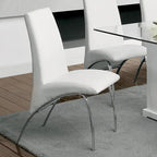 Table de salle à manger Benton contemporaine à plateau en verre avec 6 chaises
