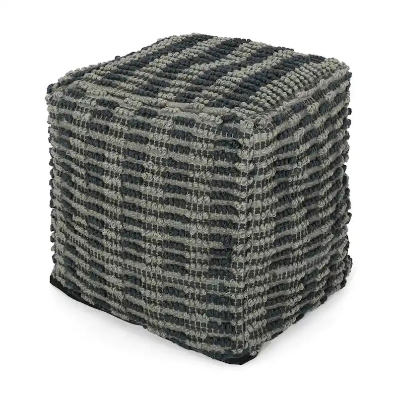 Pouf Cube en Tissu Style Bohème Wallsburg