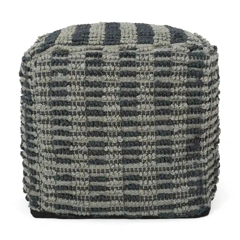 Pouf Cube en Tissu Style Bohème Wallsburg