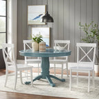 Table de salle à manger avec piédestal Arianna et chaises (5 pièces)