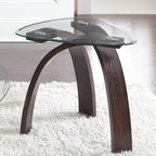 Table d'appoint Perrin contemporaine à plateau en verre (3 pièces)