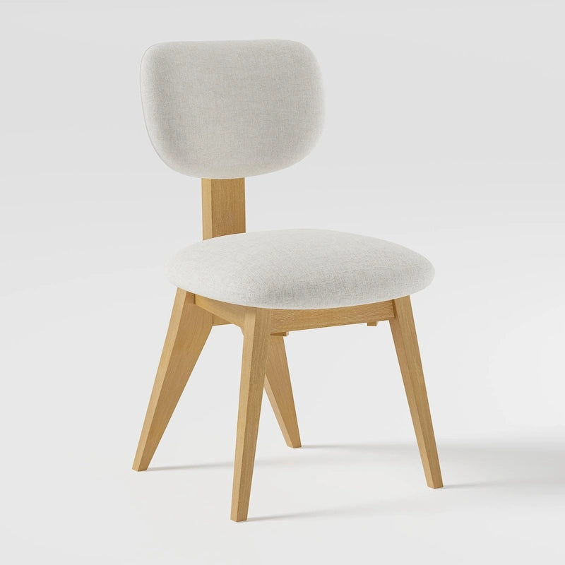 Chaise de salle à manger en bois massif avec bords incurvés sécurisés pour les enfants, style minimaliste