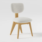Chaise de salle à manger en bois massif avec bords incurvés sécurisés pour les enfants, style minimaliste