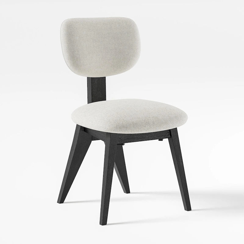 Chaise de salle à manger en bois massif avec bords incurvés sécurisés pour les enfants, style minimaliste