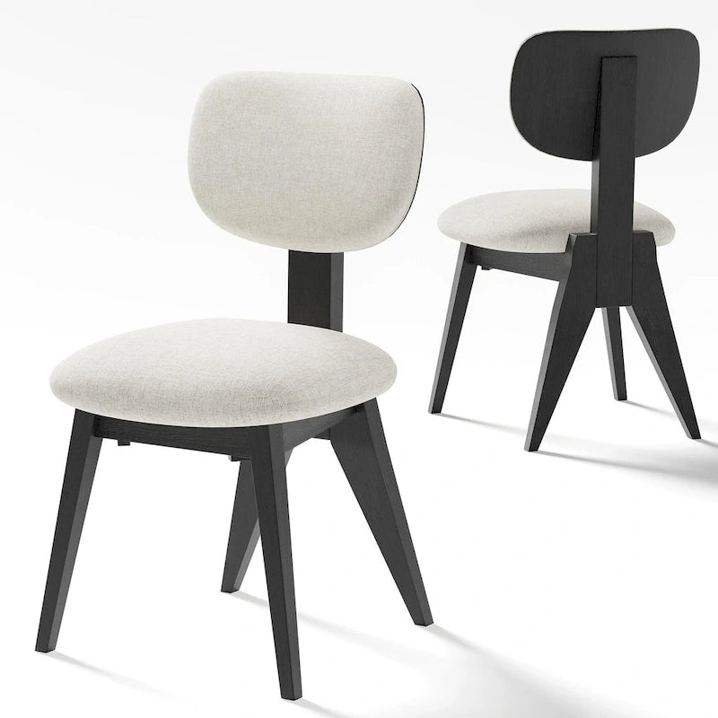 Chaise de salle à manger en bois massif avec bords incurvés sécurisés pour les enfants, style minimaliste