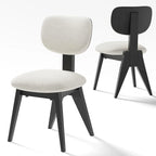 Chaise de salle à manger en bois massif avec bords incurvés sécurisés pour les enfants, style minimaliste