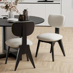 Chaise de salle à manger en bois massif avec bords incurvés sécurisés pour les enfants, style minimaliste