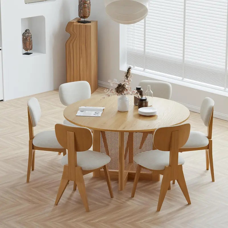 Chaise de salle à manger en bois massif avec bords incurvés sécurisés pour les enfants, style minimaliste