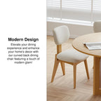 Chaise de salle à manger en bois massif avec bords incurvés sécurisés pour les enfants, style minimaliste