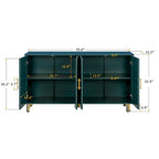 Meuble TV en bois avec armoire de rangement et étagères réglables - 15,70 x 60,00 x 32,30