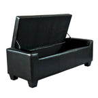 Banc de rangement ottoman Porch & Den Pickard en similicuir noir