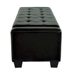 Banc de rangement ottoman Porch & Den Pickard en similicuir noir