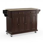 Desserte/îlot de cuisine Crosley en acajou massif – 45,7 P x 130,8 L x 91,4 H cm