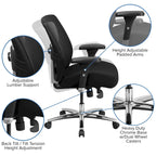 Fauteuil de bureau ergonomique en maille 24/7 pour usage intensif, grande taille, capacité 227 kg
