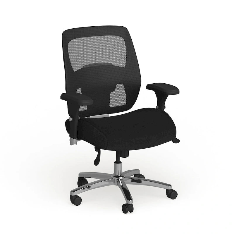 Fauteuil de bureau ergonomique en maille 24/7 pour usage intensif, grande taille, capacité 227 kg